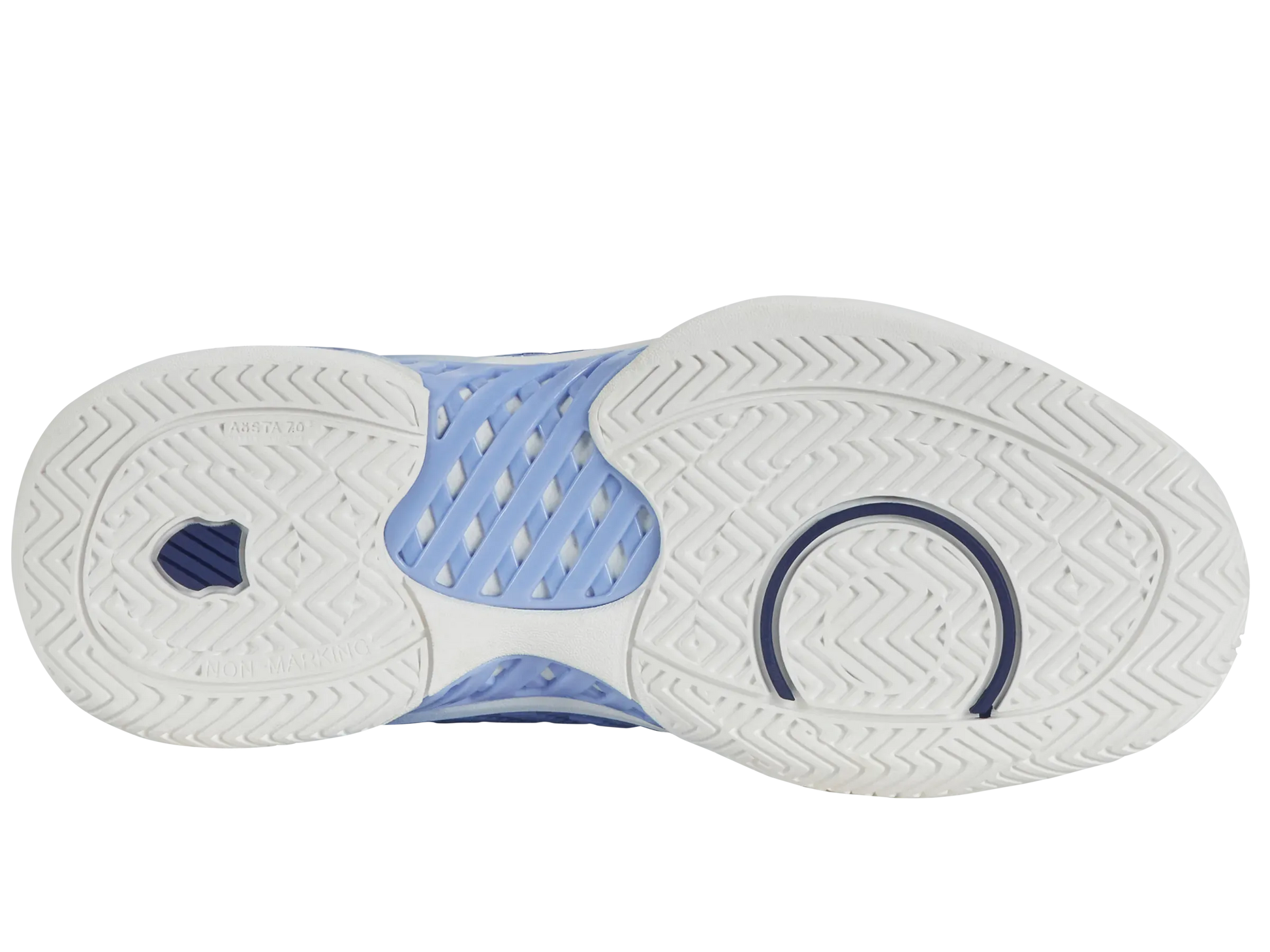 K-SWISS HYPERCOURT EXPRESS 2 WOMENS - BRIGHT WHITE / OPEN AIR / ESTATE BLUE - Bassline Retail