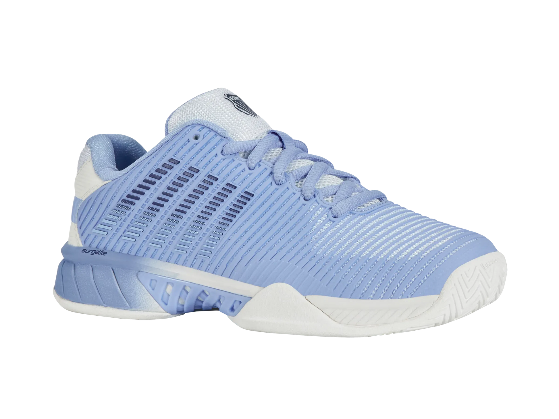 K-SWISS HYPERCOURT EXPRESS 2 WOMENS - BRIGHT WHITE / OPEN AIR / ESTATE BLUE - Bassline Retail