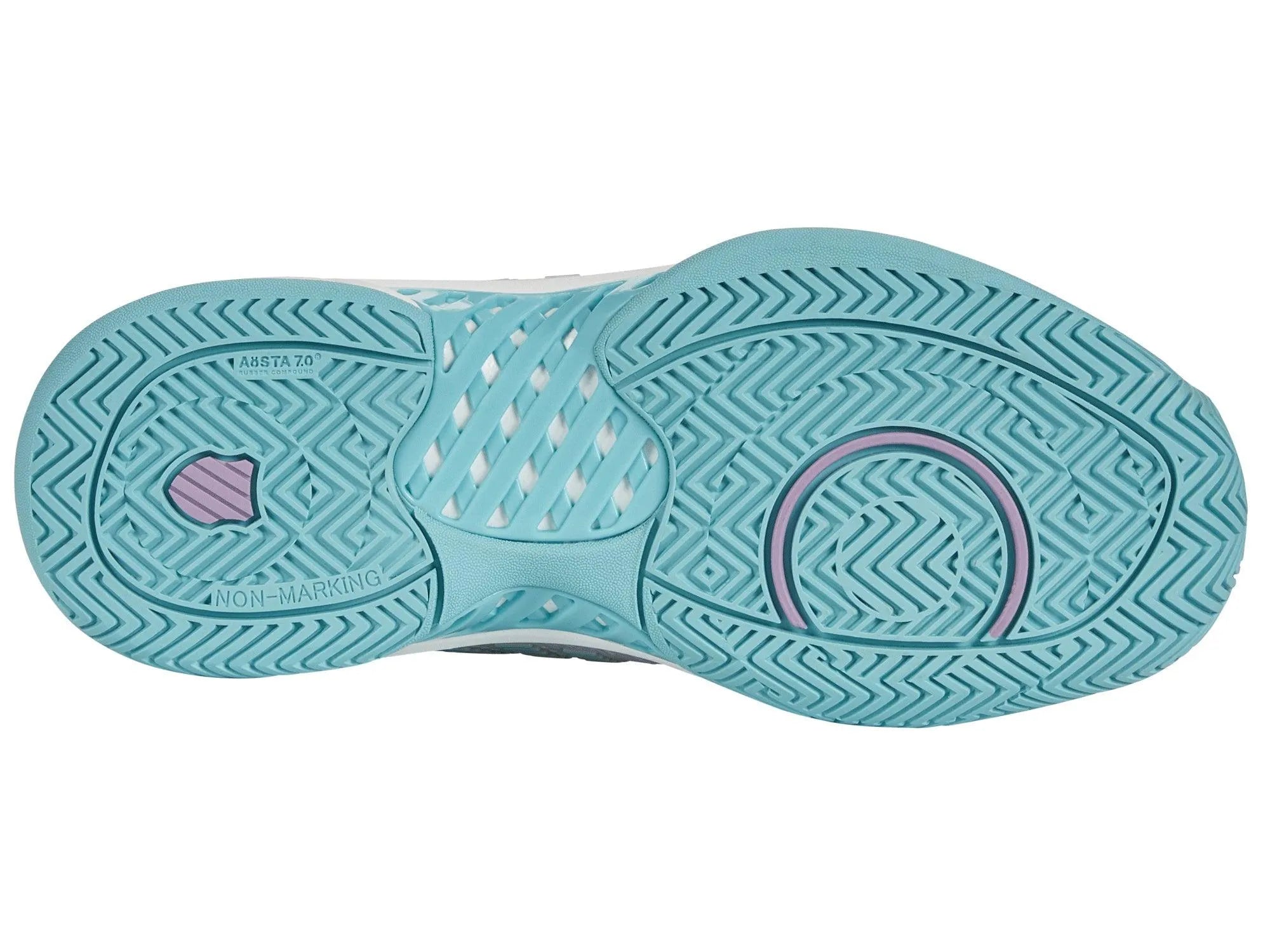 K-SWISS HYPERCOURT EXPRESS 2 WOMENS TENNIS TRAINER - WHITE / BLUE / LILAC - Bassline Retail