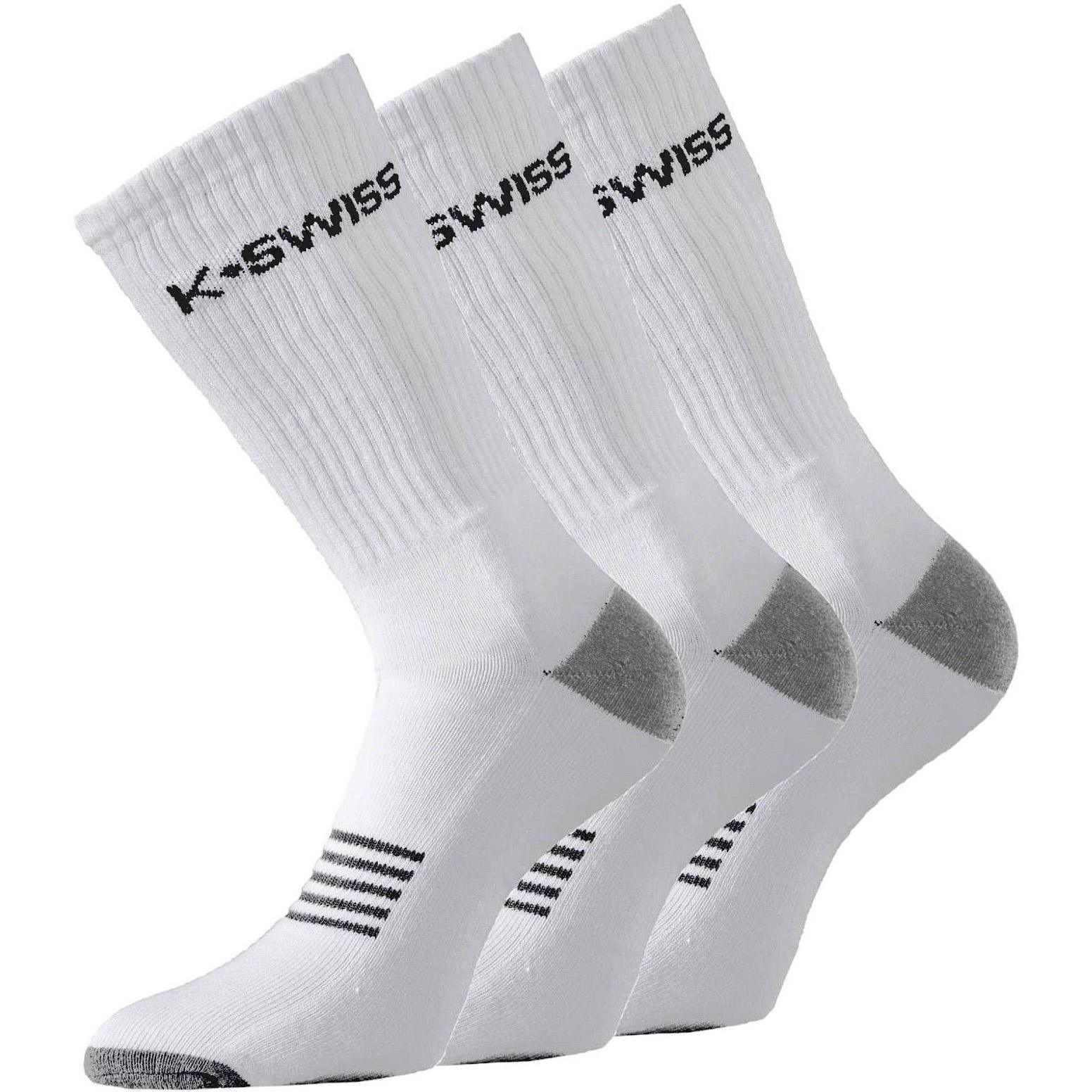 K-Swiss Men's Crew Sports Socks - 3 Pack - Bassline Retail