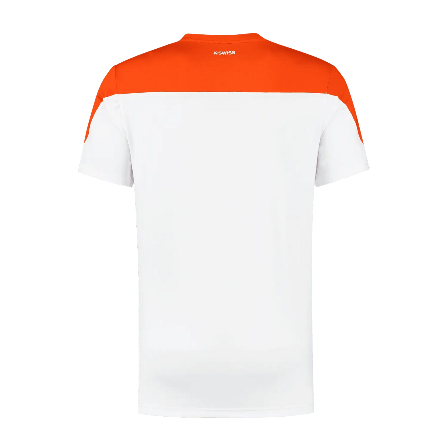K-Swiss Mens Hypercourt Block Crew Tee 3 - White/Spicy Orange - Bassline Retail
