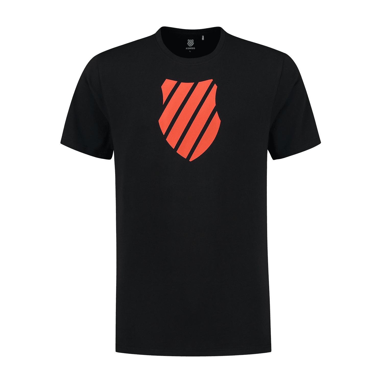 K-Swiss Mens Hypercourt Logo Tee 2 - Jet Black/Spicy Orange - Bassline Retail