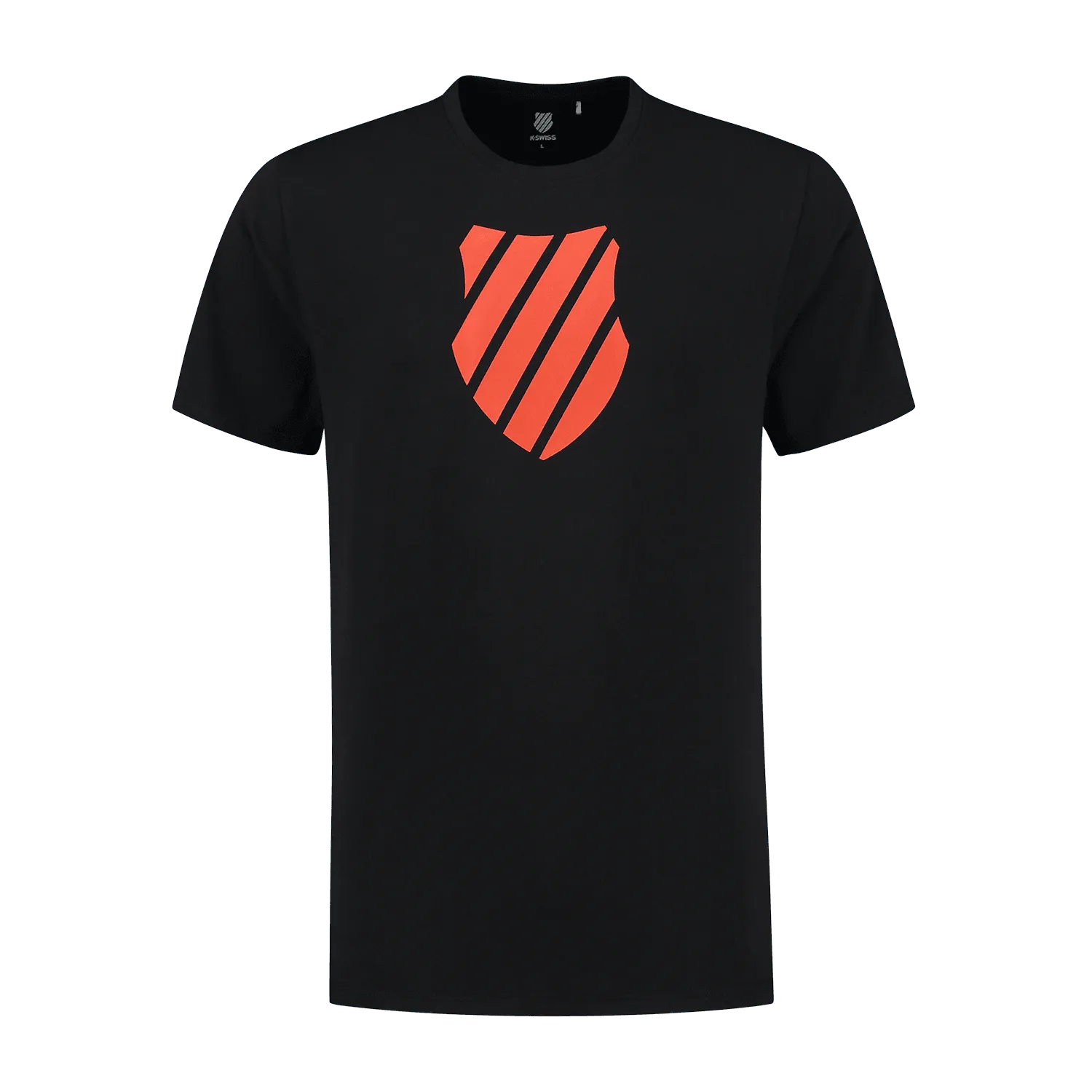 K-Swiss Mens Hypercourt Logo Tee 2 - Jet Black/Spicy Orange - Bassline Retail