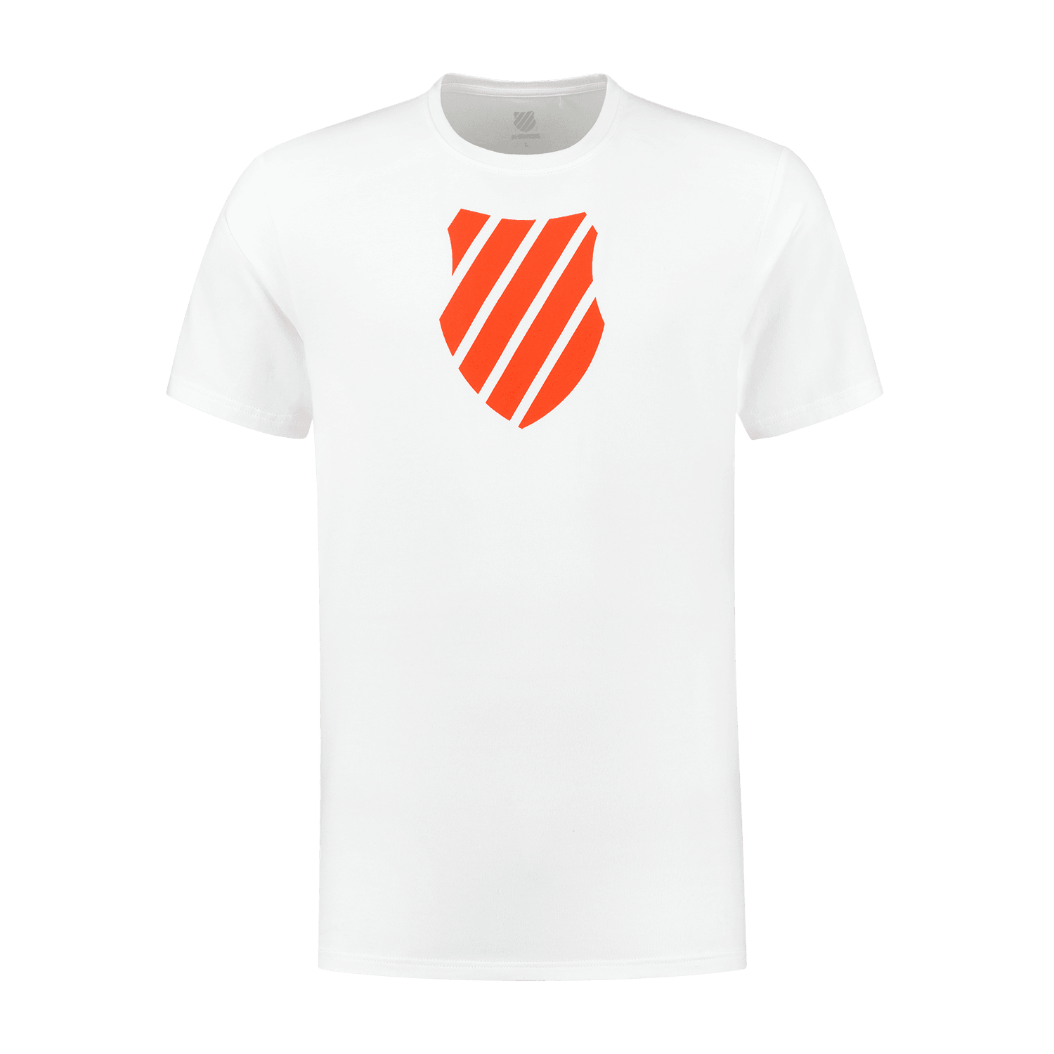 K-Swiss Mens Hypercourt Logo Tee 2 - White/Spicy Orange - Bassline Retail