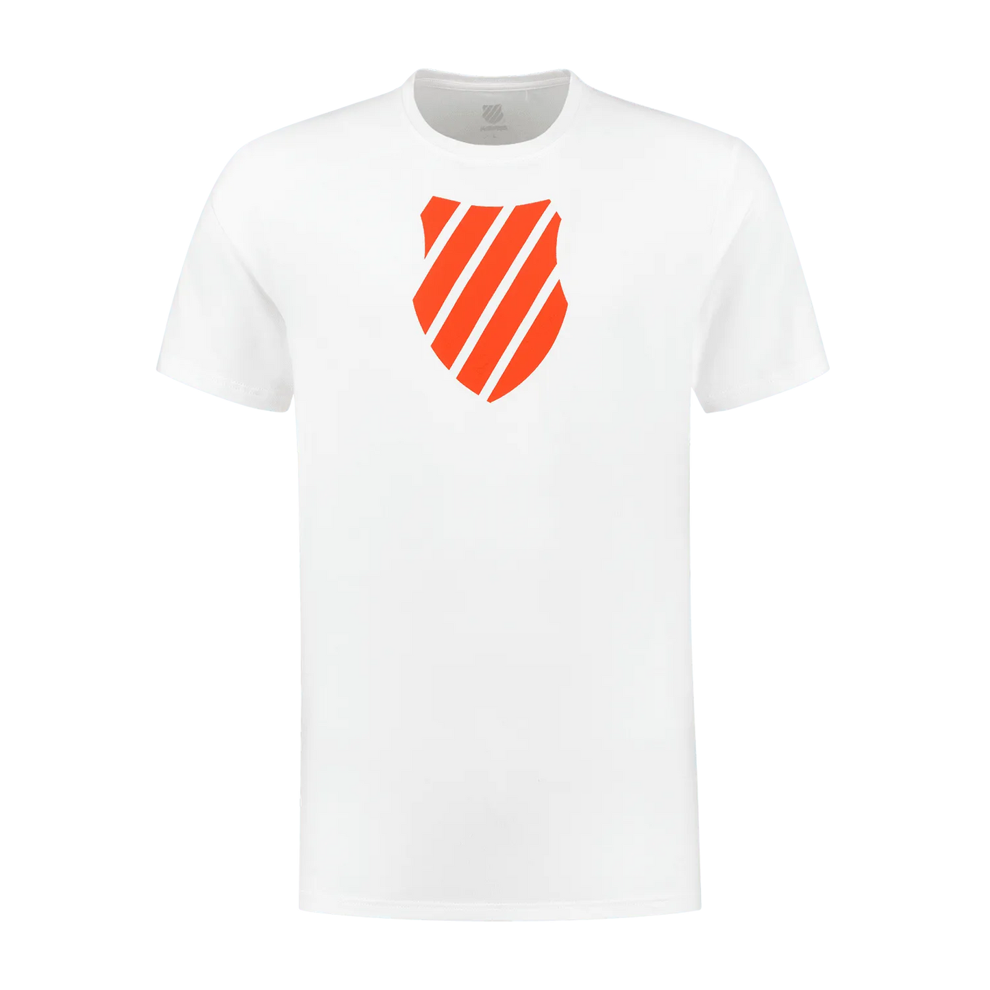 K-Swiss Mens Hypercourt Logo Tee 2 - White/Spicy Orange - Bassline Retail