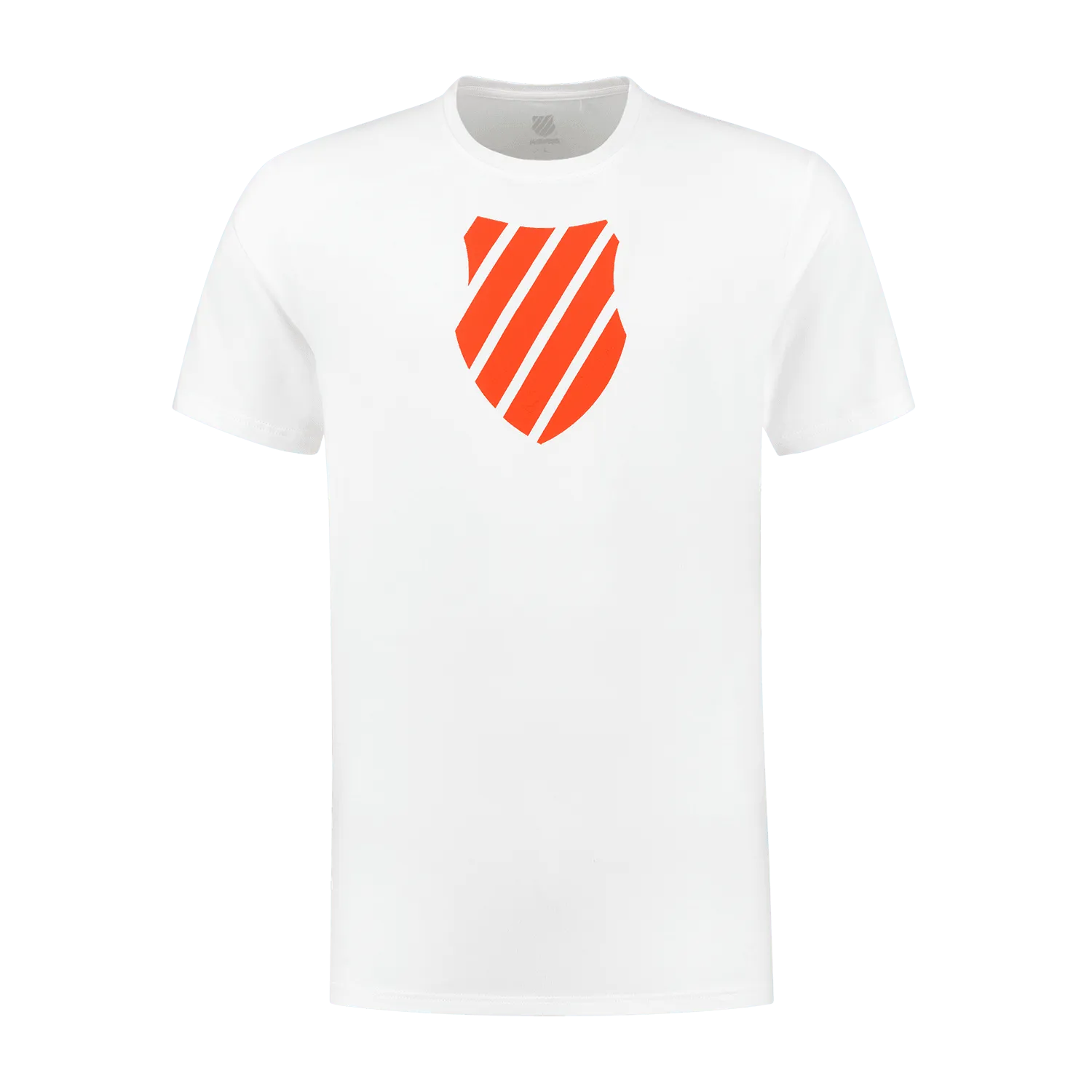 K-Swiss Mens Hypercourt Logo Tee 2 - White/Spicy Orange - Bassline Retail