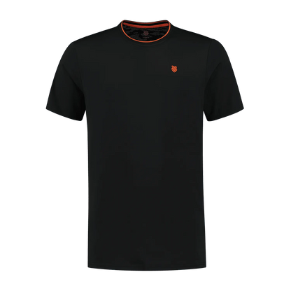 K-Swiss Mens Hypercourt Mesh Crew Tee - Jet Black - Bassline Retail