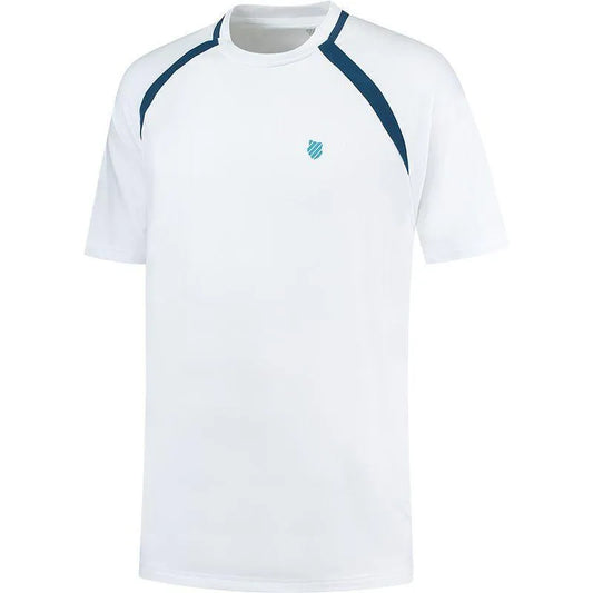 K-Swiss Mens Hypercourt Mesh Crew Tee - White - Bassline Retail