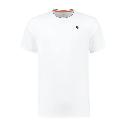 K-Swiss Mens Hypercourt Mesh Crew Tee - White - Bassline Retail