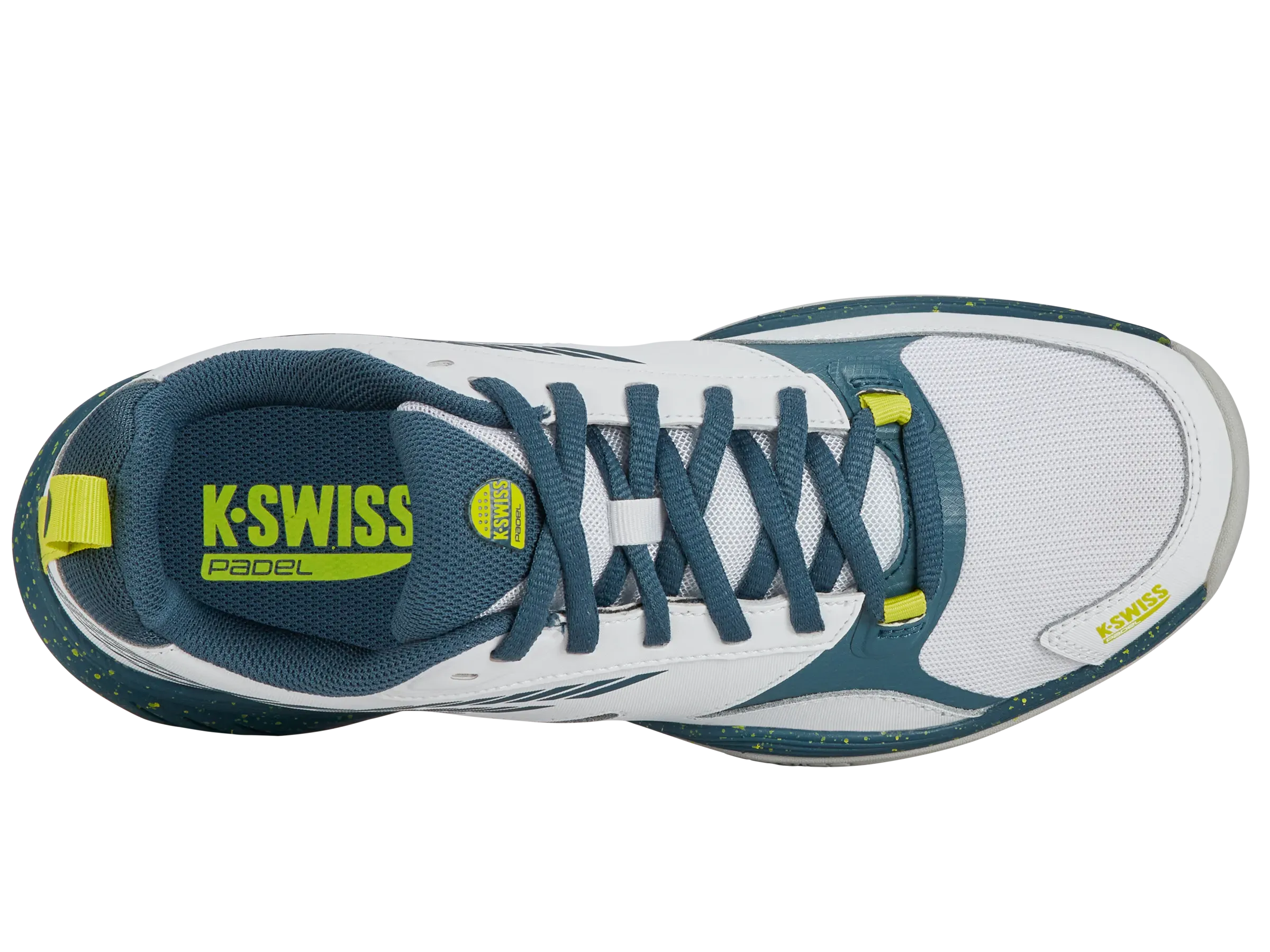 K-SWISS SPEEDEX MENS PADEL SHOE - WHITE / TEAL - Bassline Retail