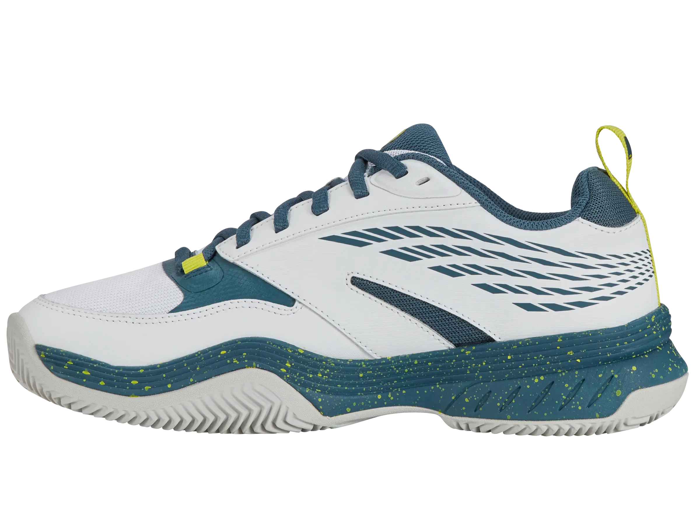 K-SWISS SPEEDEX MENS PADEL SHOE - WHITE / TEAL - Bassline Retail