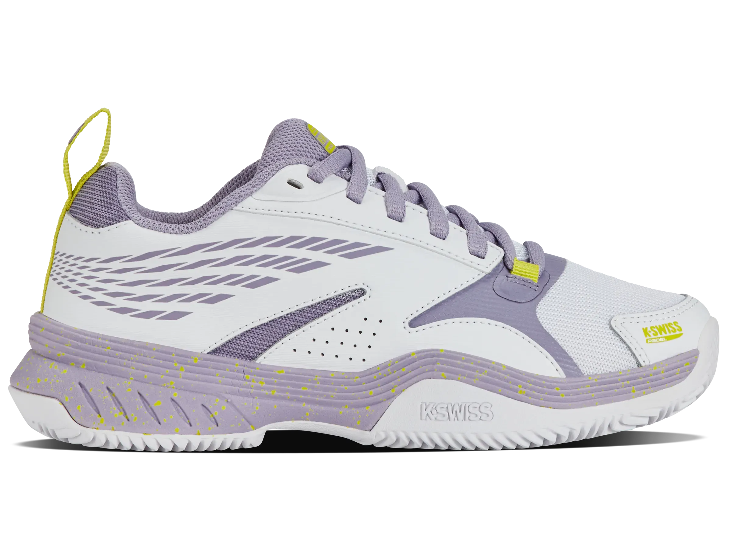 K-SWISS SPEEDEX WOMENS PADEL SHOE - WHITE / WISTERIA - Bassline Retail