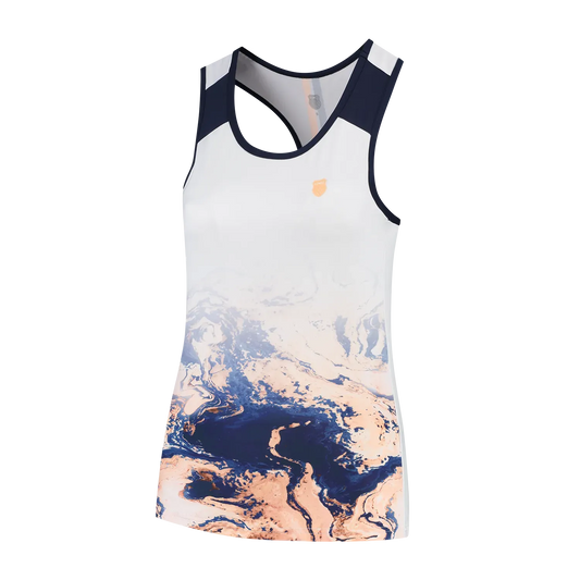 K-Swiss Womens Hypercourt Singlet - White/Print - Bassline Retail