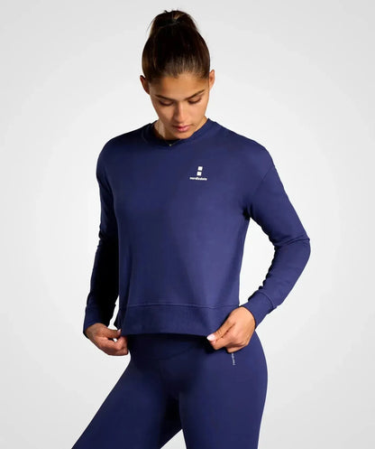 NORDICDOTS ORGANIC SWEATSHIRT NAVY - WOMENS - Bassline Retail