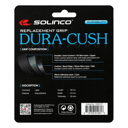 SOLINCO DURA-CUSH TENNIS RACKET REPLACEMENT GRIP - Bassline Retail