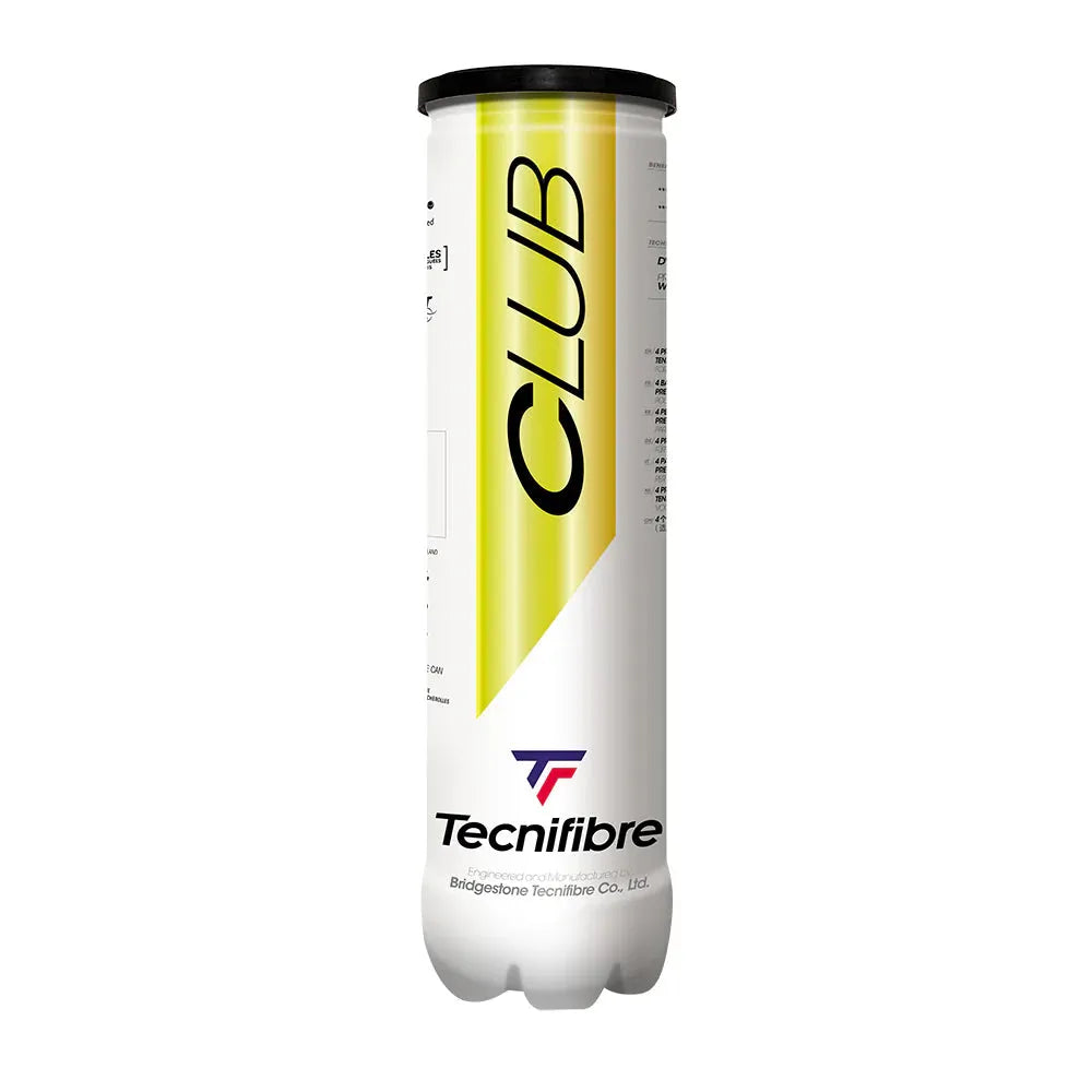 TECNIFIBRE CLUB TENNIS BALL - 4 Ball Tube - Bassline Retail