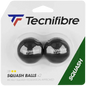 Tecnifibre Squash Balls Double Yellow Dot Pack Of Two - Bassline Retail