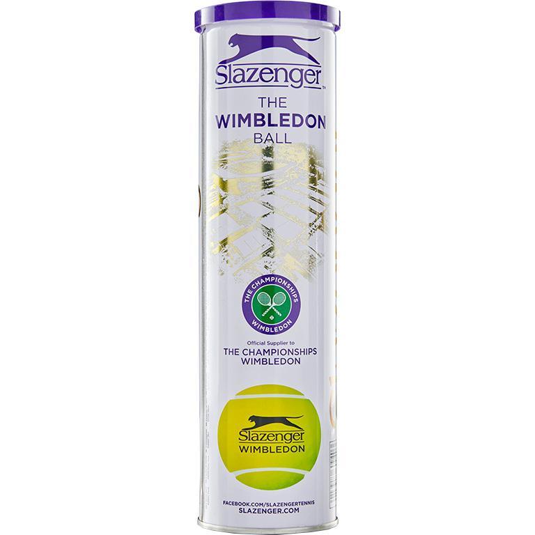 Slazenger Wimbledon Tennis Balls 4 Ball Can Bassline Retail